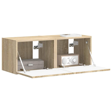 TV Vägghylla 2 pcs Sonoma 39 x 31 x 29,5 cm Konstruerat trä