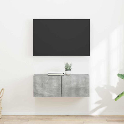 TV Vägghylla 2 pcs Betong 39 x 31 x 29,5 cm Konstruerat trä