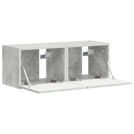 TV Vägghylla 2 pcs Betong 39 x 31 x 29,5 cm Konstruerat trä