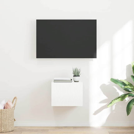TV Vägghylla Glansig Vit 39 x 31 x 29,5 cm Konstruerat trä