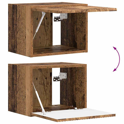 TV Vägghylla Rökt ek 39 x 31 x 29,5 cm Konstruerat trä