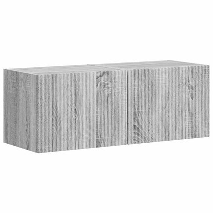TV Vägghylla 2 pcs Grå Sonoma 39 x 31 x 29,5 cm Konstruerat trä