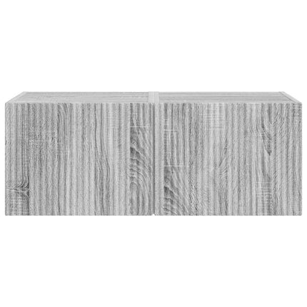 TV Vägghylla 2 pcs Grå Sonoma 39 x 31 x 29,5 cm Konstruerat trä