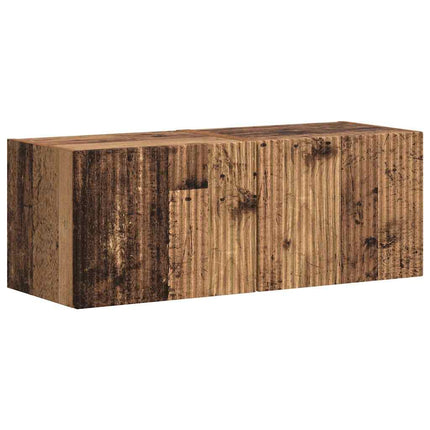 TV Vägghylla Väggmonterad 2 pcs Gammalt trä 39 x 31 x 29,5 cm