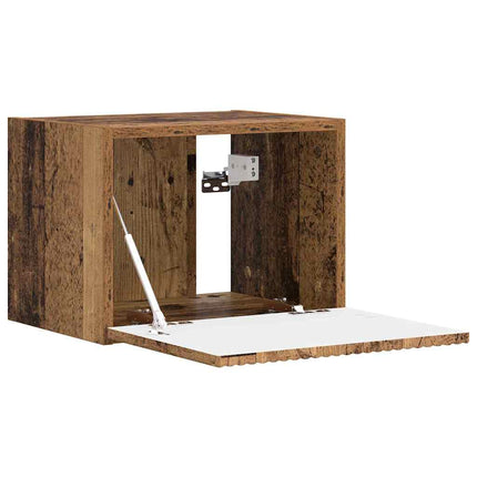 TV Vägghylla Väggmonterad 2 pcs Gammalt trä 39 x 31 x 29,5 cm