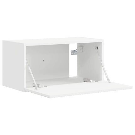 TV Vägghylla Väggmonterad Vit 60 x 31 x 29,5 cm Konstruerat trä