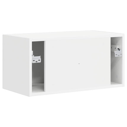 TV Vägghylla Väggmonterad Vit 60 x 31 x 29,5 cm Konstruerat trä