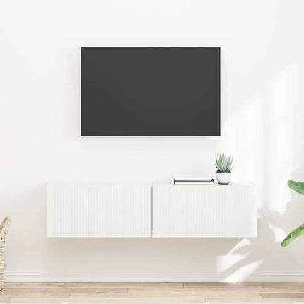 TV Vägghylla 2 pcs Vit 60 x 31 x 29,5 cm Konstruerat trä