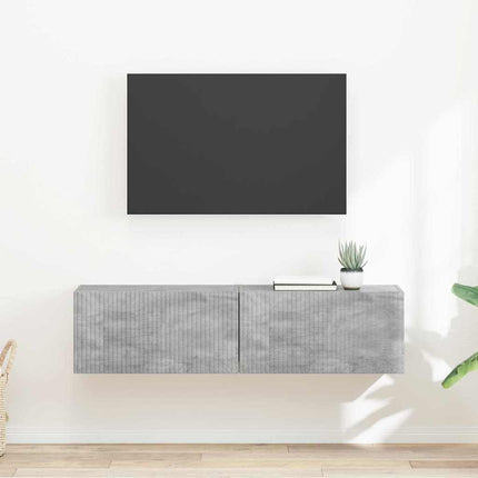 TV Vägghylla 2 pcs Betong 60 x 31 x 29,5 cm Konstruerat trä