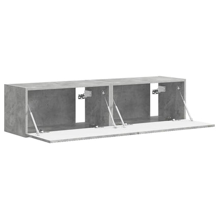 TV Vägghylla 2 pcs Betong 60 x 31 x 29,5 cm Konstruerat trä