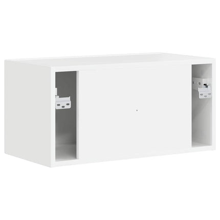 TV Vägghylla Glansig Vit 60 x 31 x 29,5 cm Konstruerat trä