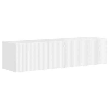 TV Vägghylla Väggmonterad 2 pcs Glansig Vit 60 x 31 x 29,5 cm