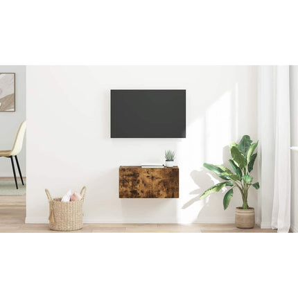 TV Vägghylla 60 x 31 x 29,5 cm Rökt ek Konstruerat trä