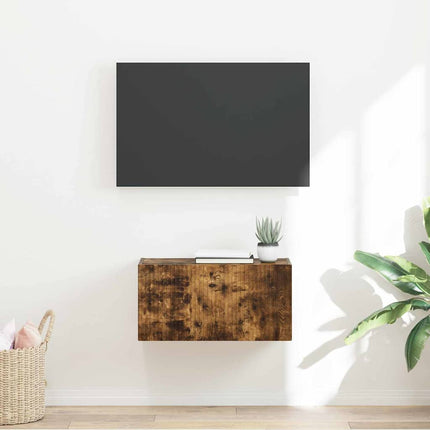 TV Vägghylla Rökt ek 60 x 31 x 29,5 cm Konstruerat trä
