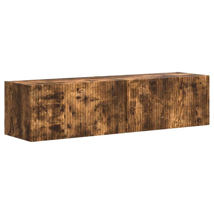 TV Vägghylla 2 pcs Rökt ek 60 x 31 x 29,5 cm Konstruerat trä