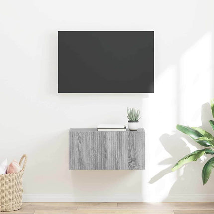 TV Vägghylla Grå Sonoma 60 x 31 x 29,5 cm Konstruerat trä