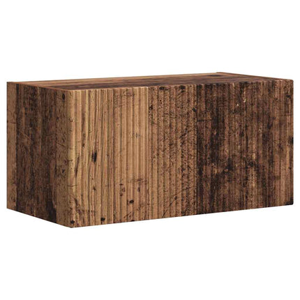 TV Vägghylla Väggmonterad 2 pcs Gammalt trä 60 x 31 x 29,5 cm