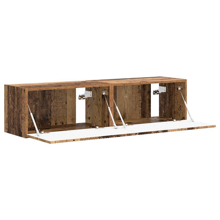 TV Vägghylla Väggmonterad 2 pcs Gammalt trä 60 x 31 x 29,5 cm