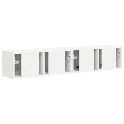 TV Vägghylla 2 pcs Vit 78,5 x 31 x 29,5 cm Konstruerat trä