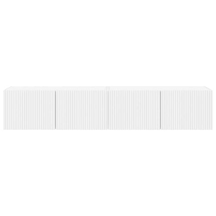 TV Vägghylla 2 pcs Vit 78,5 x 31 x 29,5 cm Konstruerat trä