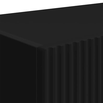 TV Vägghylla 2 pcs Svart 78,5 x 31 x 29,5 cm Konstruerat trä