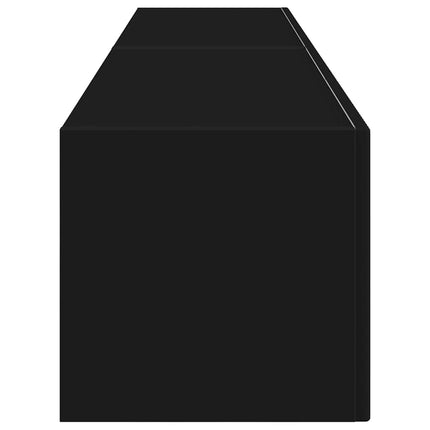 TV Vägghylla 2 pcs Svart 78,5 x 31 x 29,5 cm Konstruerat trä