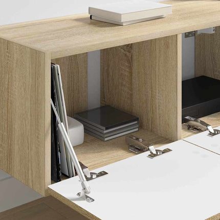 TV Vägghylla 2 pcs Sonoma 78,5 x 31 x 29,5 cm Konstruerat trä