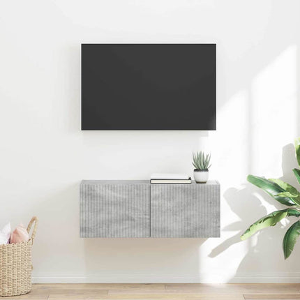TV Vägghylla Betong 78,5 x 31 x 29,5 cm Konstruerat trä