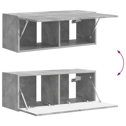 TV Vägghylla Betong 78,5 x 31 x 29,5 cm Konstruerat trä
