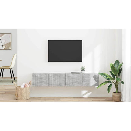 TV Vägghylla 2 st Betong Konstruerat trä