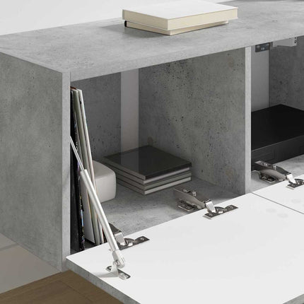TV Vägghylla 2 pcs Betong 78,5 x 31 x 29,5 cm Konstruerat trä