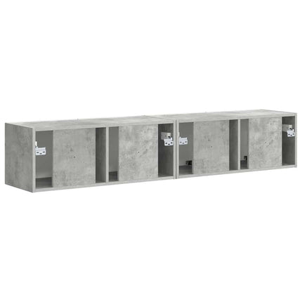 TV Vägghylla 2 pcs Betong 78,5 x 31 x 29,5 cm Konstruerat trä
