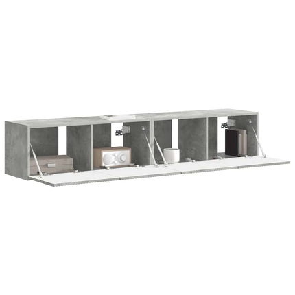 TV Vägghylla 2 pcs Betong 78,5 x 31 x 29,5 cm Konstruerat trä