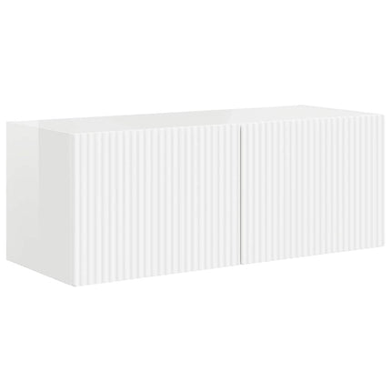 TV Vägghylla Glansig Vit 78,5 x 31 x 29,5 cm Konstruerat trä