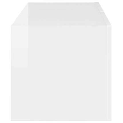 TV Vägghylla Glansig Vit 78,5 x 31 x 29,5 cm Konstruerat trä