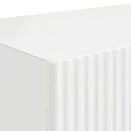 TV Vägghylla Väggmonterad 2 pcs Glansig Vit 78,5 x 31 x 29,5 cm