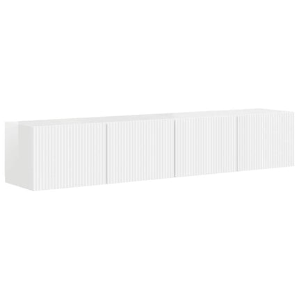 TV Vägghylla Väggmonterad 2 pcs Glansig Vit 78,5 x 31 x 29,5 cm