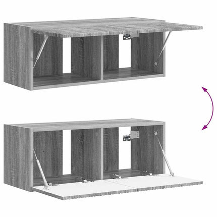 TV Vägghylla Grå Sonoma 78,5 x 31 x 29,5 cm Konstruerat trä