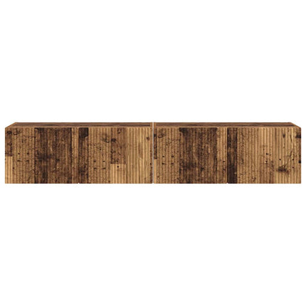 TV Vägghylla Väggmonterad 2 pcs Gammalt trä 78,5 x 31 x 29,5 cm