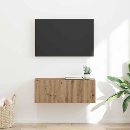 TV Vägghylla 78,5 x 31 x 29,5 cm Artisan Ek Konstruerat trä