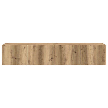 TV Vägghylla Väggmonterad 2 pcs Artisan Ek 78,5 x 31 x 29,5 cm