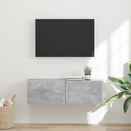 TV Vägghylla Betong 98 x 31 x 29,5 cm Konstruerat trä