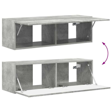TV Vägghylla Betong 98 x 31 x 29,5 cm Konstruerat trä