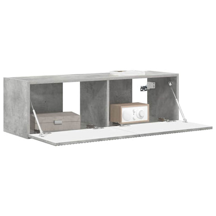 TV Vägghylla Betong 98 x 31 x 29,5 cm Konstruerat trä