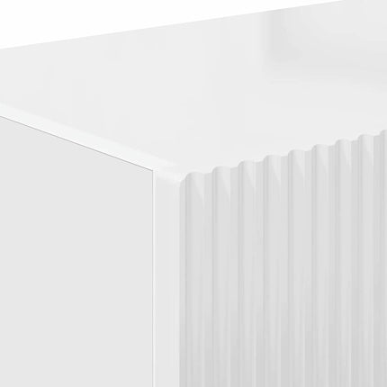 TV Vägghylla Glansig Vit 98 x 31 x 29,5 cm Konstruerat trä