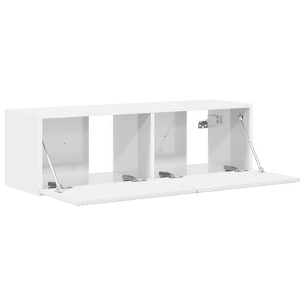 TV Vägghylla Glansig Vit 98 x 31 x 29,5 cm Konstruerat trä