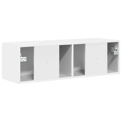 TV Vägghylla Glansig Vit 98 x 31 x 29,5 cm Konstruerat trä