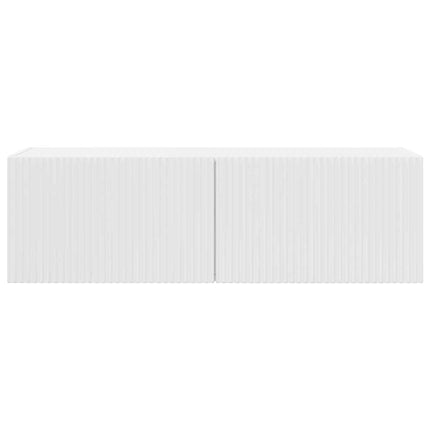 TV Vägghylla Glansig Vit 98 x 31 x 29,5 cm Konstruerat trä