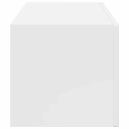 TV Vägghylla 98 x 31 x 29,5 cm Glansig Vit Konstruerat trä