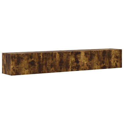 TV Vägghylla 2 pcs Rökt ek 98 x 31 x 29,5 cm Konstruerat trä